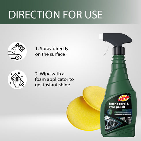 Selzer Dashboard & Tyre Polish for Instant Shines - 450ml
